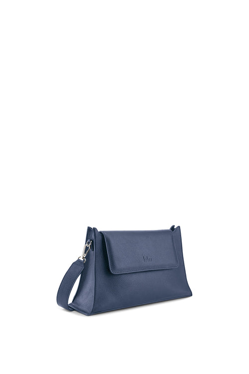 Winnie Pebble Navy Shoulder Bag