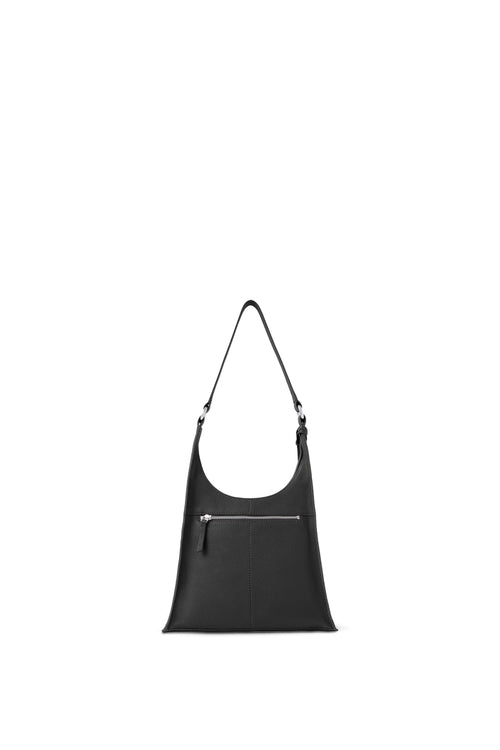 Winnie Pebble Black Soft Shoulder Bag