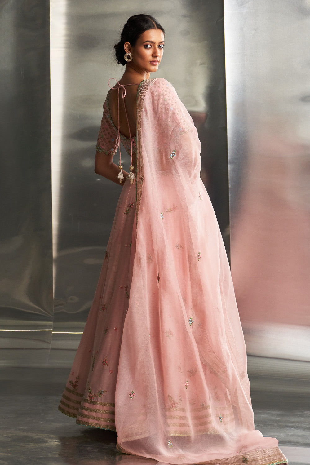 Light Pink Embroidered Lehenga