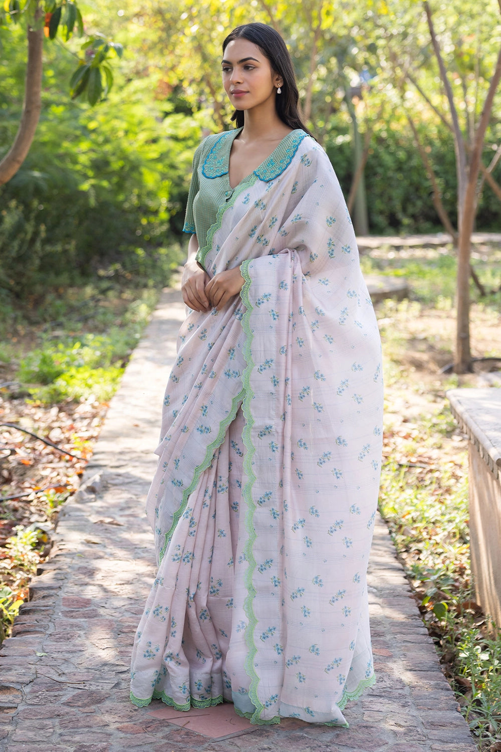 Wildflower Kiss Pink Saree