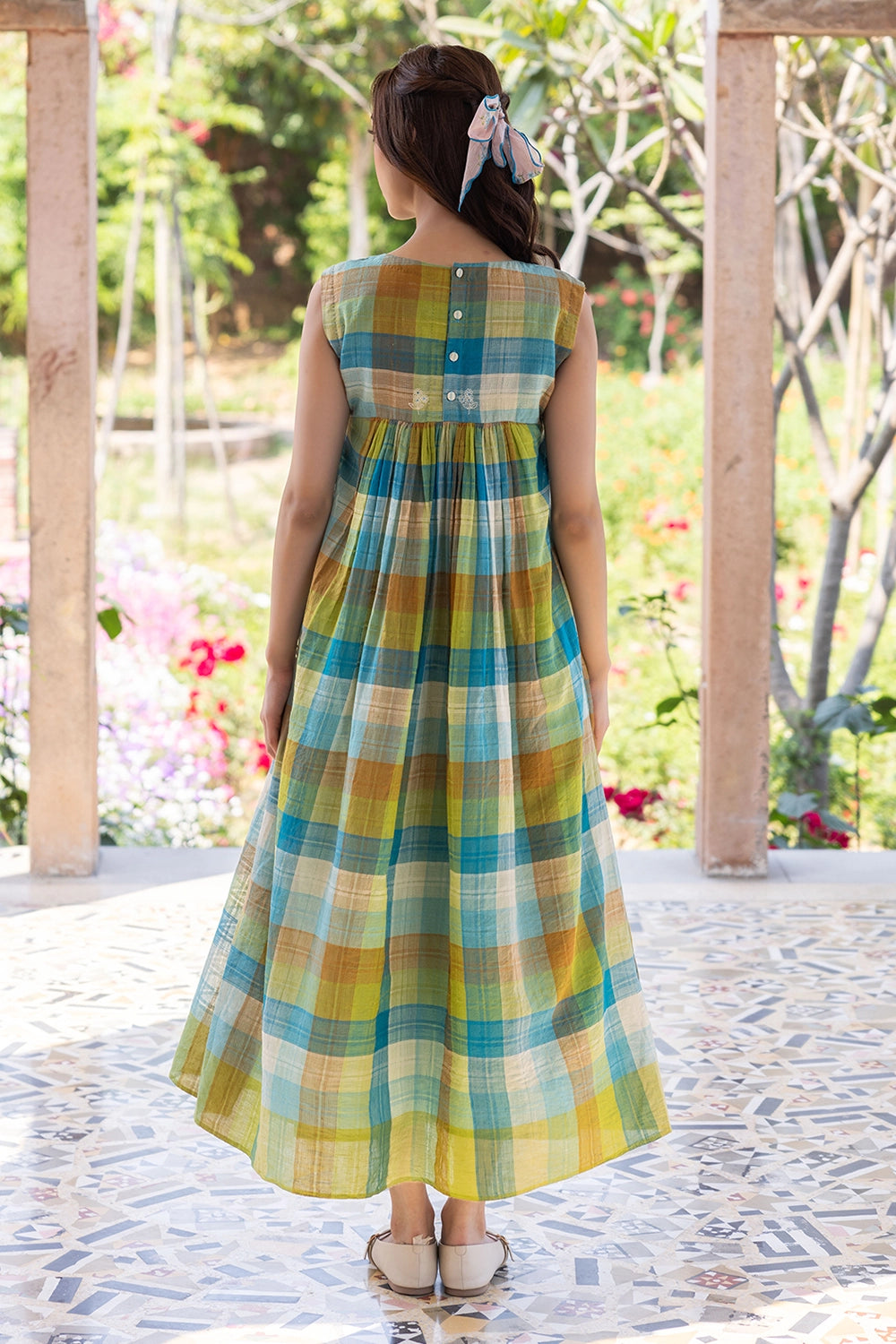 Entwined Checkered Dress