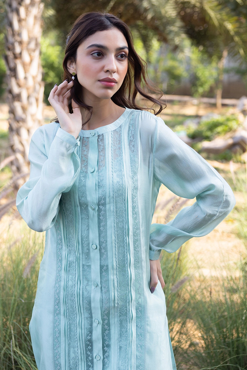 Whispering Ivy Seafoam Kurta Set