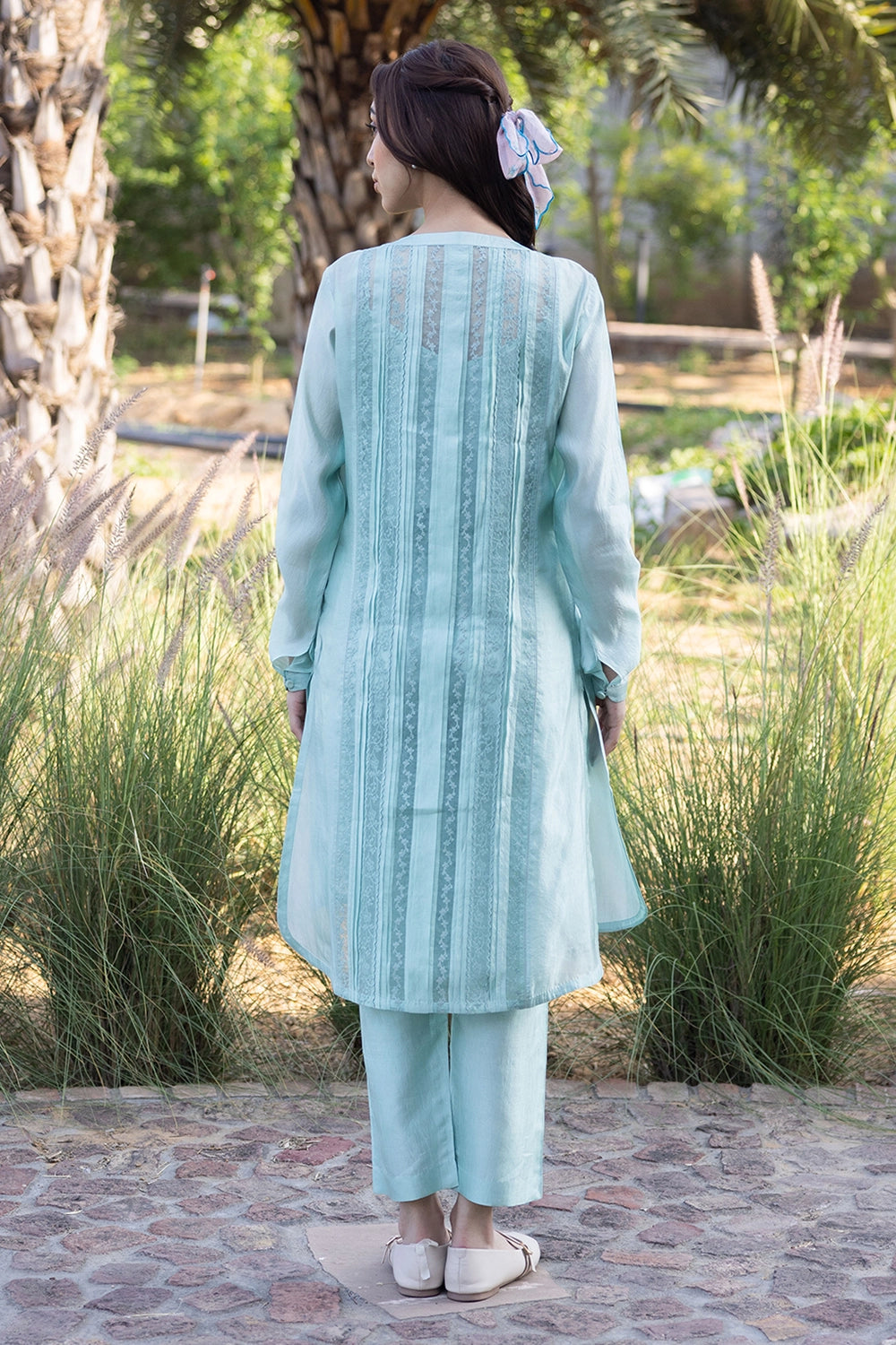 Whispering Ivy Seafoam Kurta Set