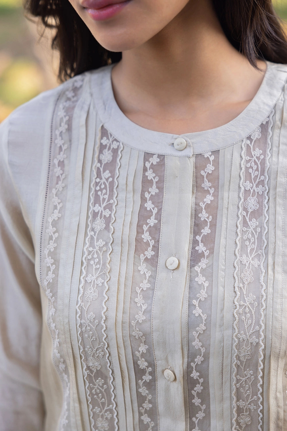 Whispering Ivy Beige Kurta Set
