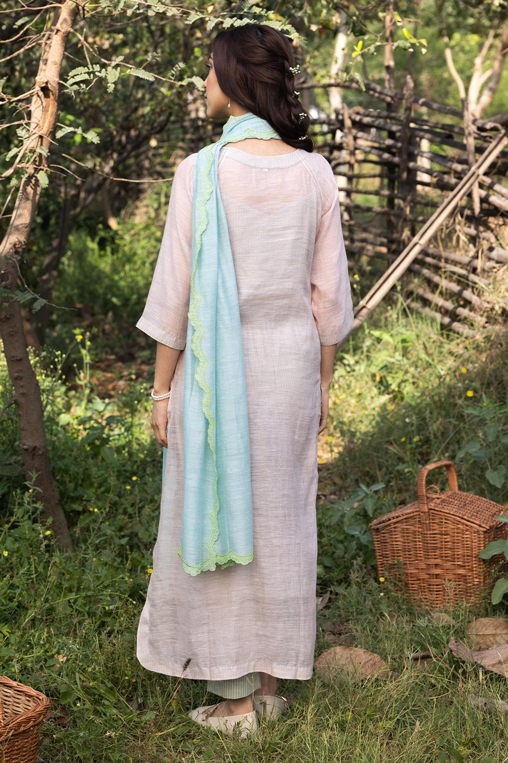 Enchanted Meadow Pink Kurta Set