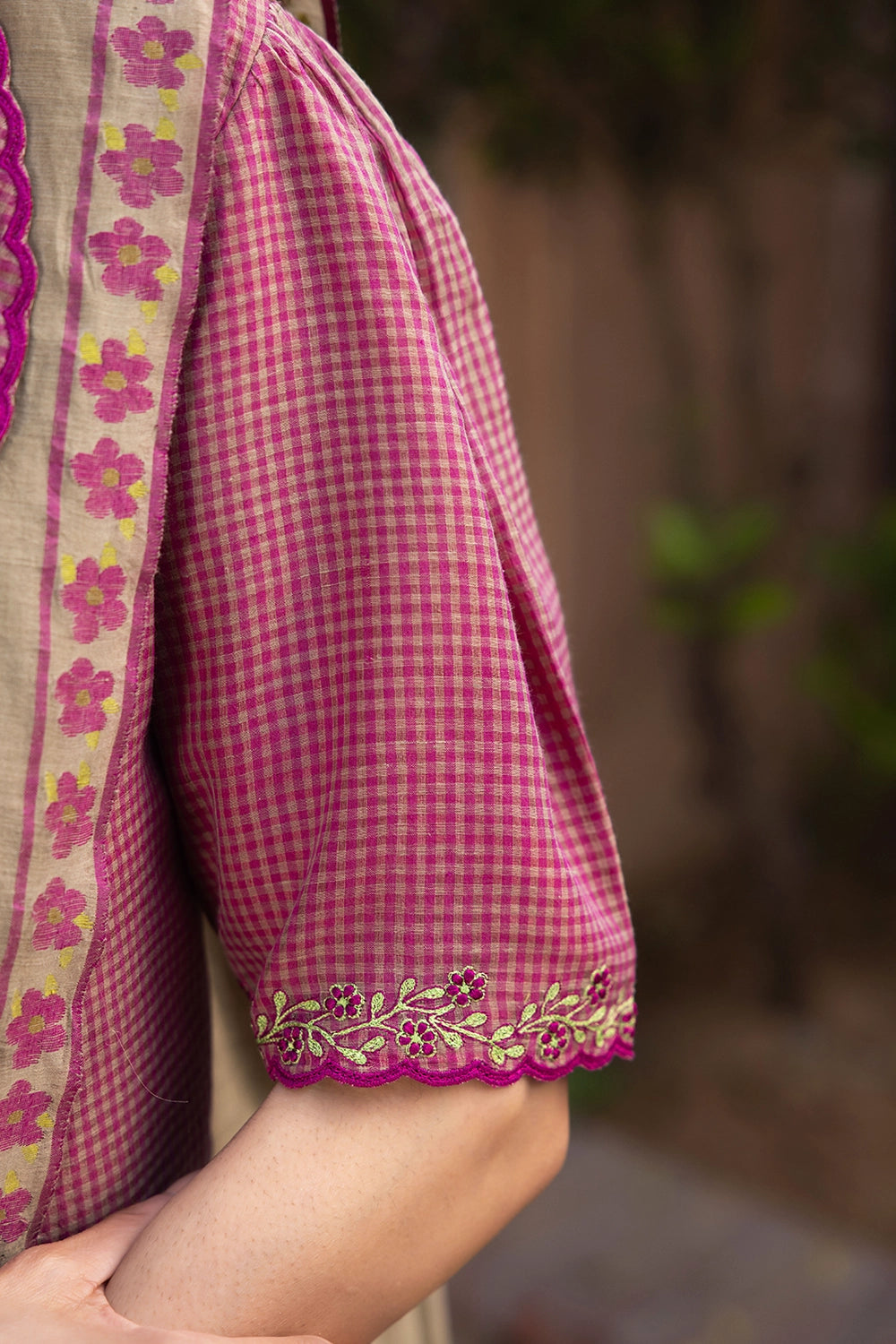 Sweet Caress Embroidered Pink Blouse