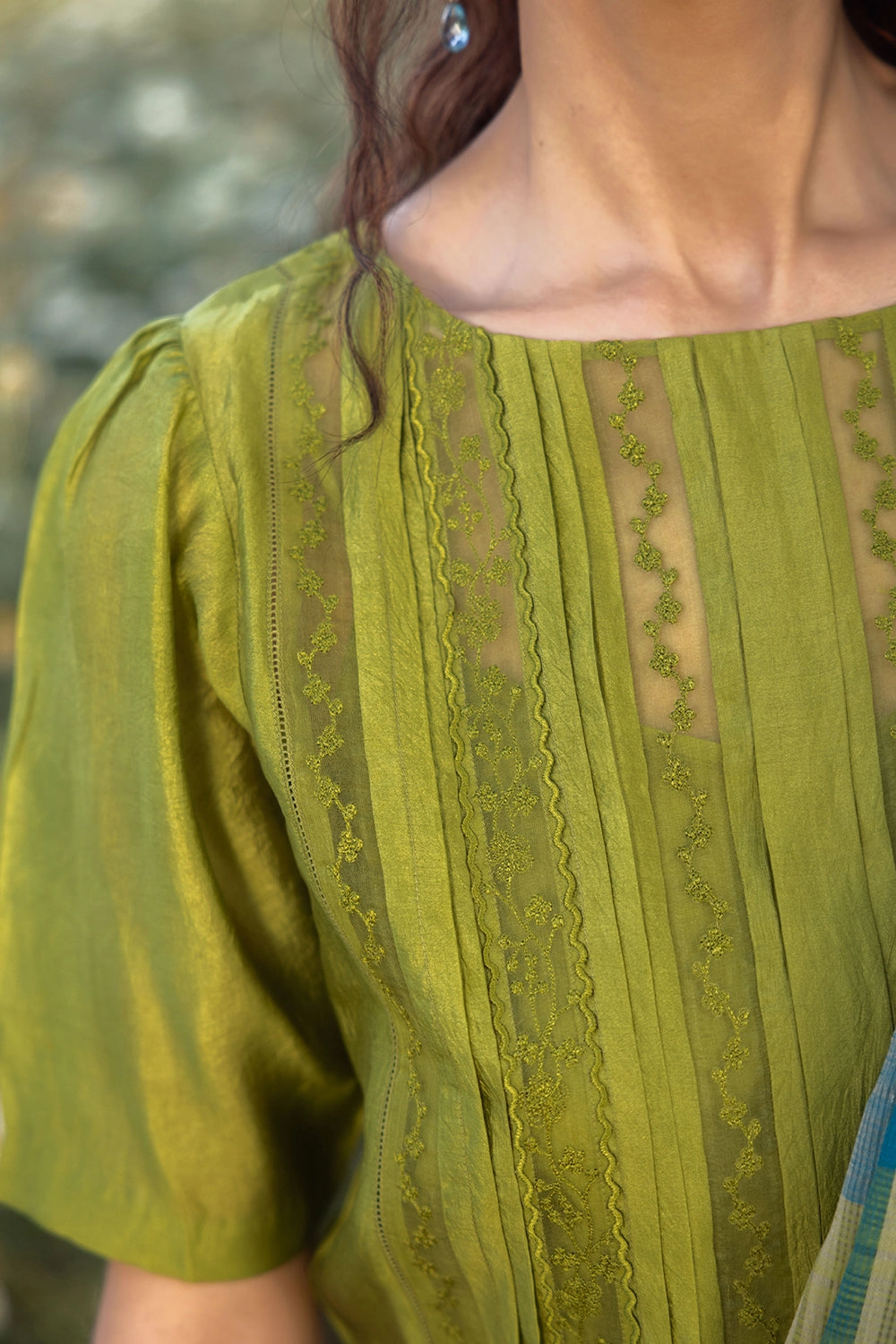 Whispering Ivy Green Blouse