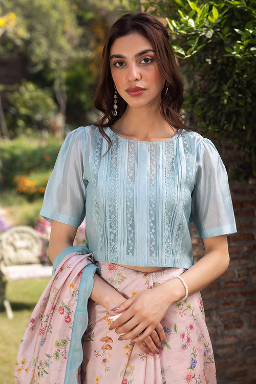 Whispering Ivy Blue Blouse