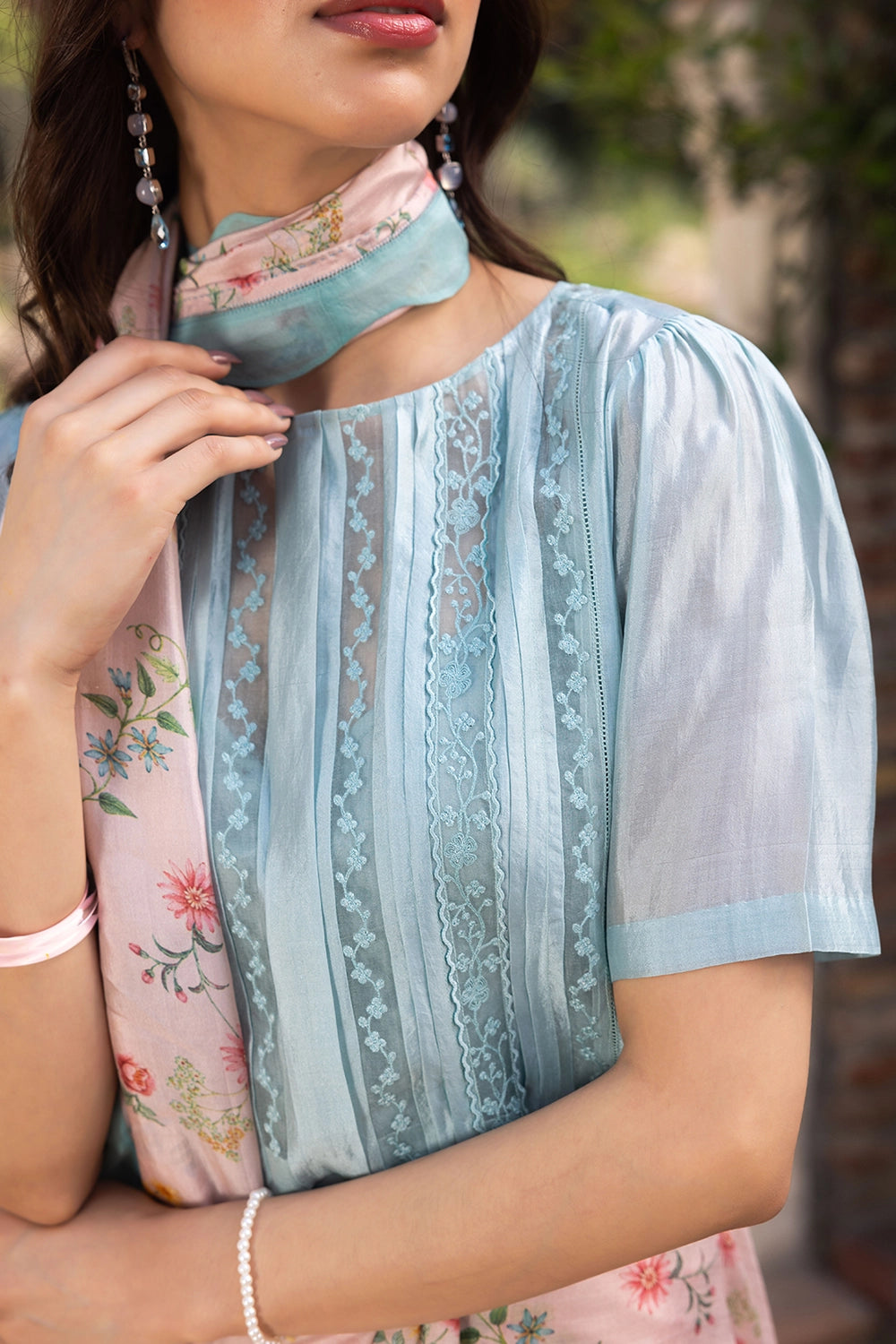 Whispering Ivy Blue Blouse