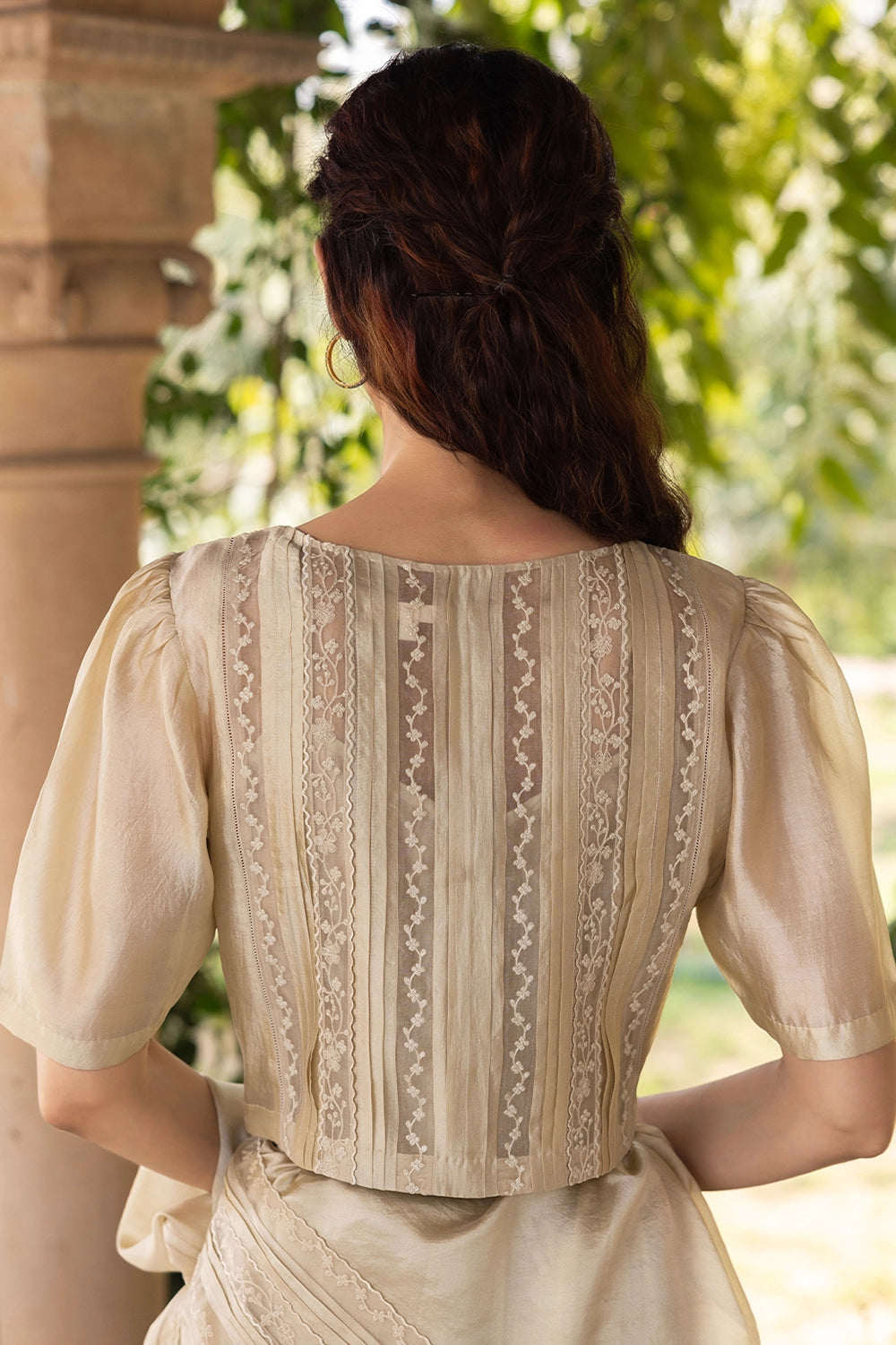 Whispering Ivy Beige Blouse