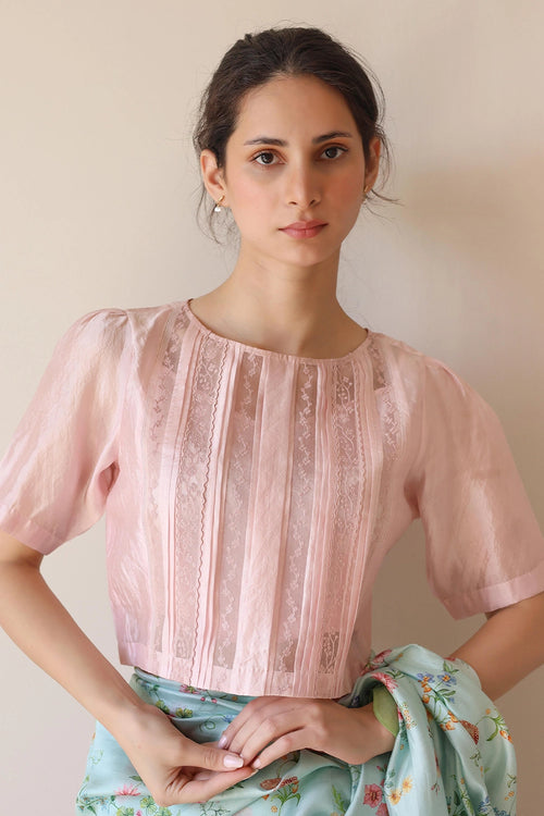 Whispering Ivy Pink Blouse