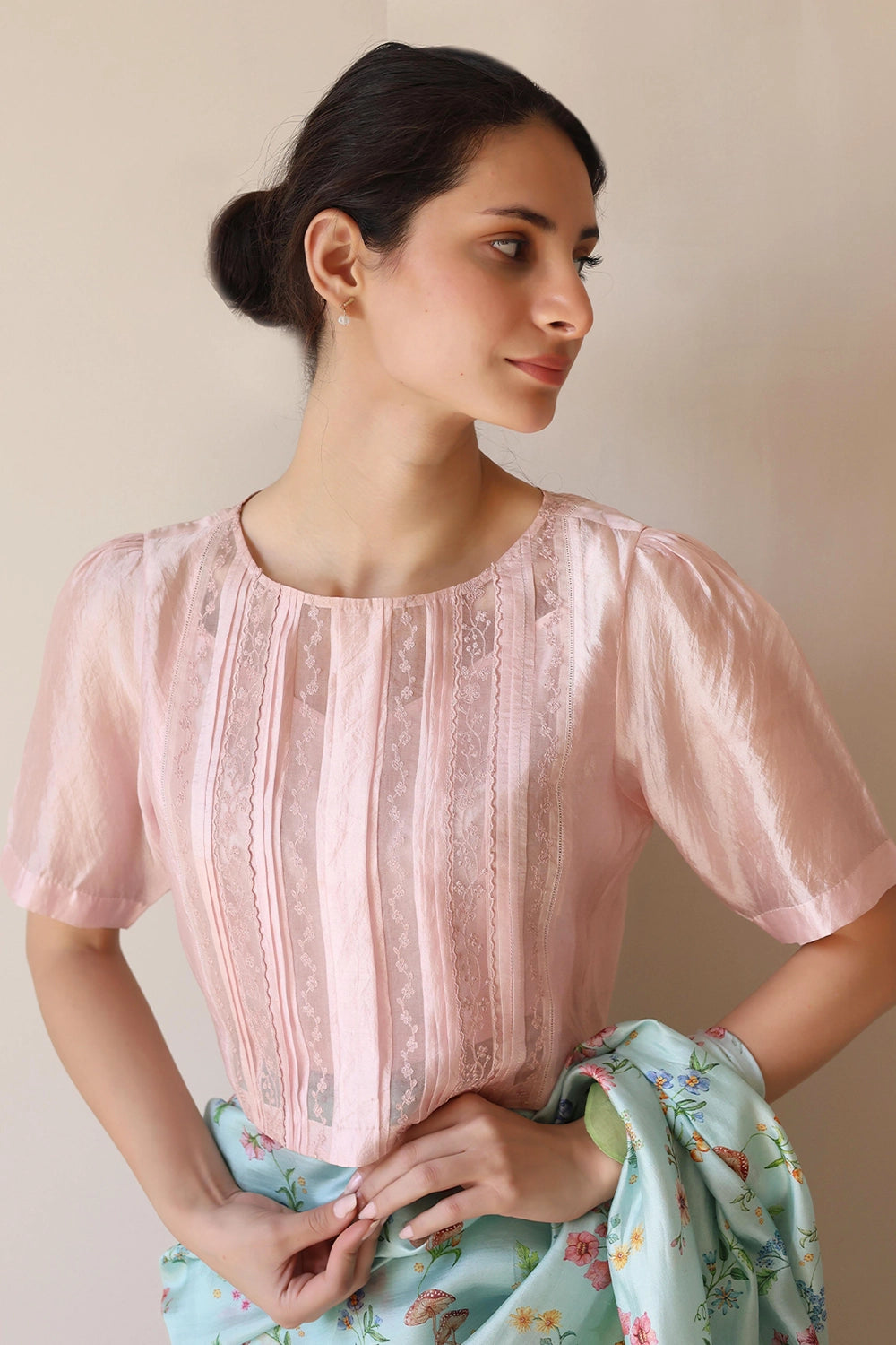 Whispering Ivy Pink Blouse