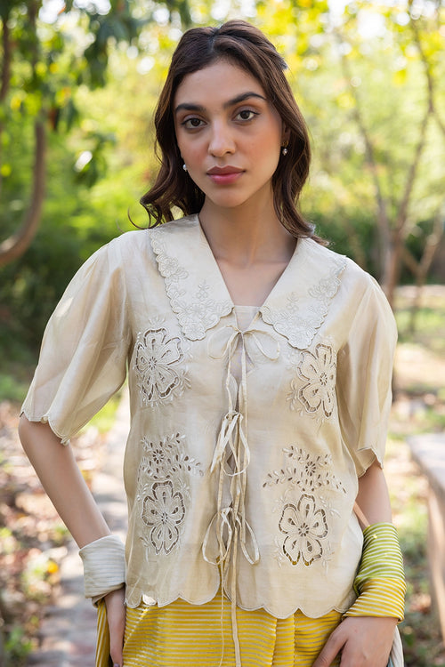 Secret Garden Beige Blouse