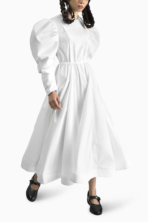 Wolf Wing Shirt Dress White