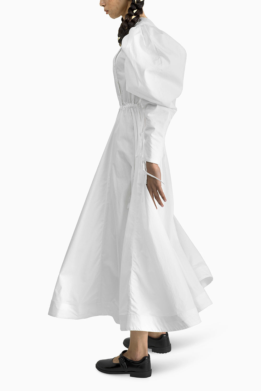 Wolf Wing Shirt Dress White