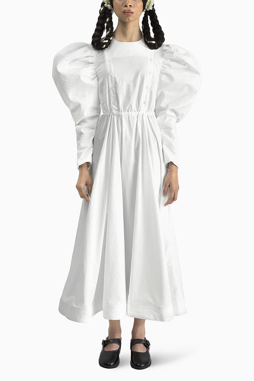 Wolf Wing Shirt Dress White