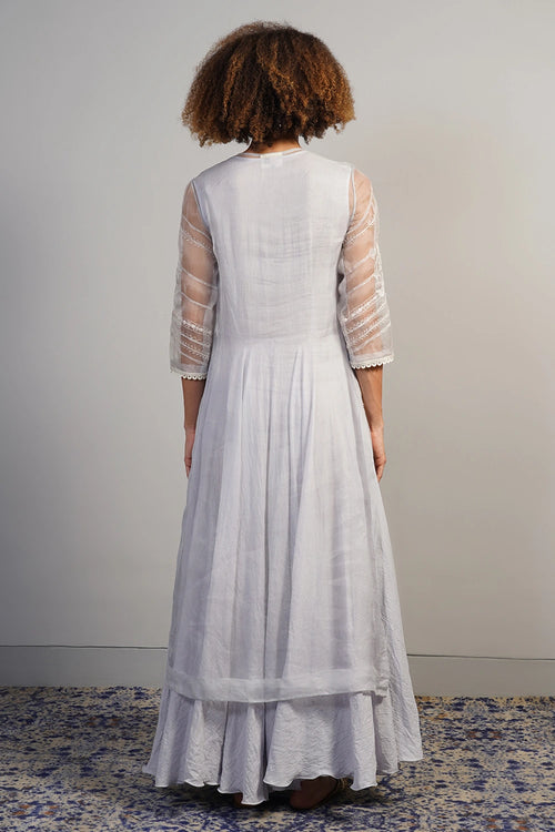Dove Grey Embroidered Kurta Set