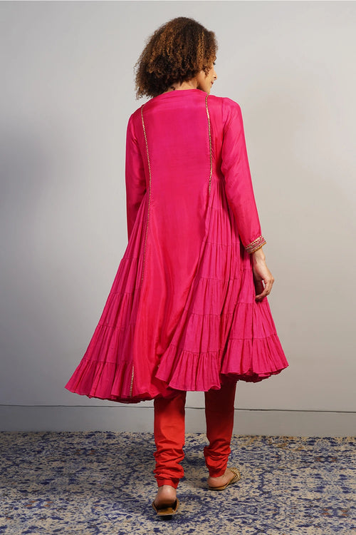 Royal Magenta Embroidered Kurta Set