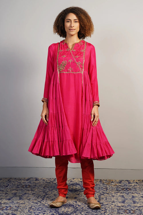 Royal Magenta Embroidered Kurta Set