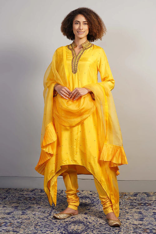 Sunshine Yellow Embroidered Kurta Set