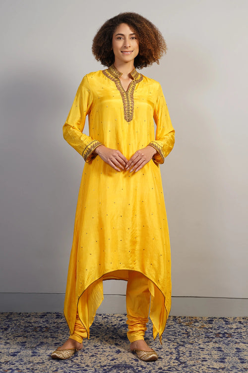 Sunshine Yellow Embroidered Kurta Set