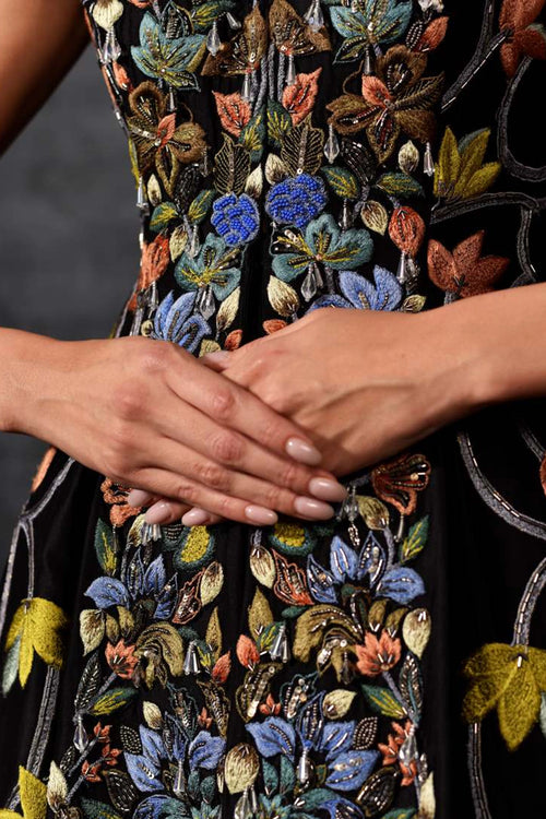 Sleeveless Black Statement Gown