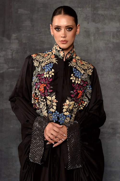Multicolour Embellished Abaya