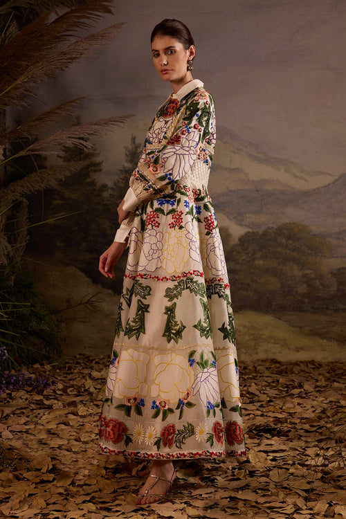 Floral Tapestry Gown