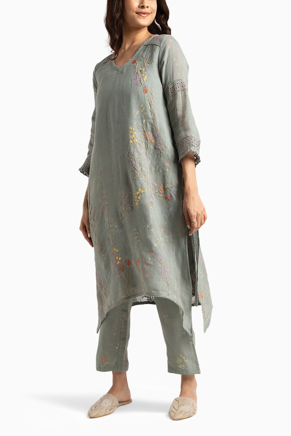 Walk in the Clouds Fly Free Jade Tunic and Pant Set