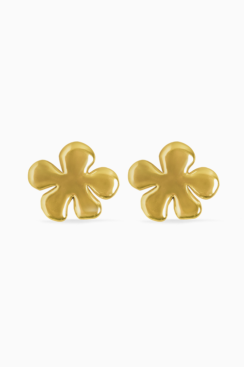 Flora Studs Gold Tone