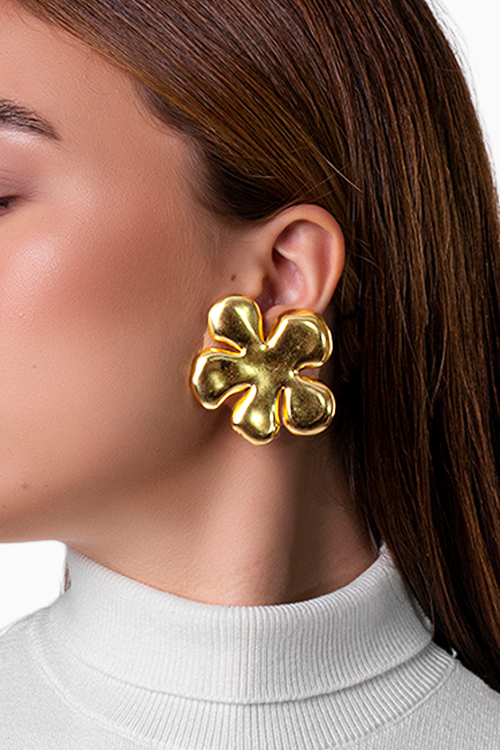 Flora Studs Gold Tone