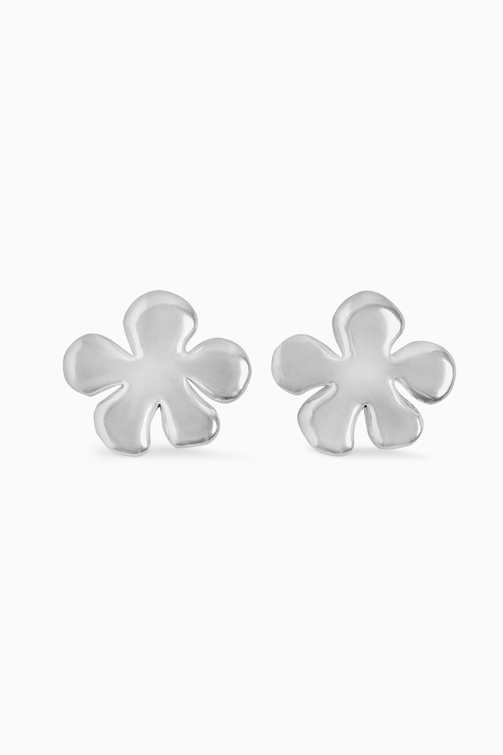 Flora Studs Silver Tone