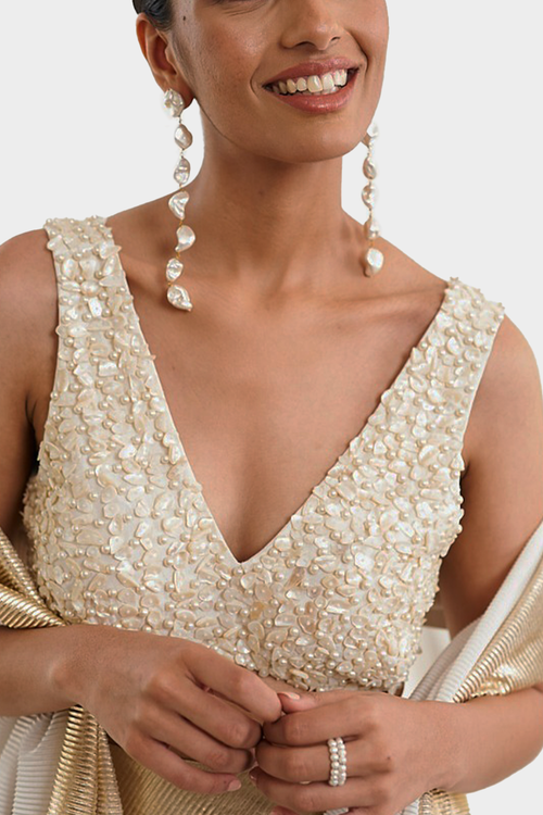 Pearly White Drop Earrings