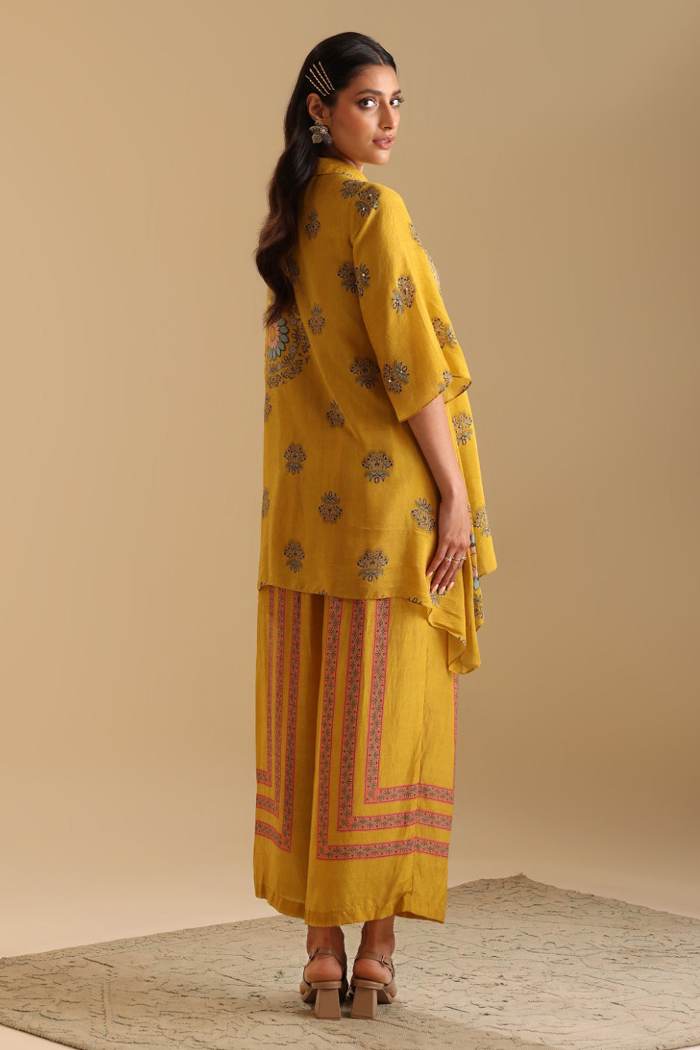 Eraya Embellished Yellow Co-ord Set