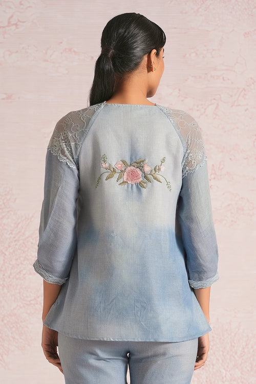 Whimsical Garden Inkblot Kismat Top