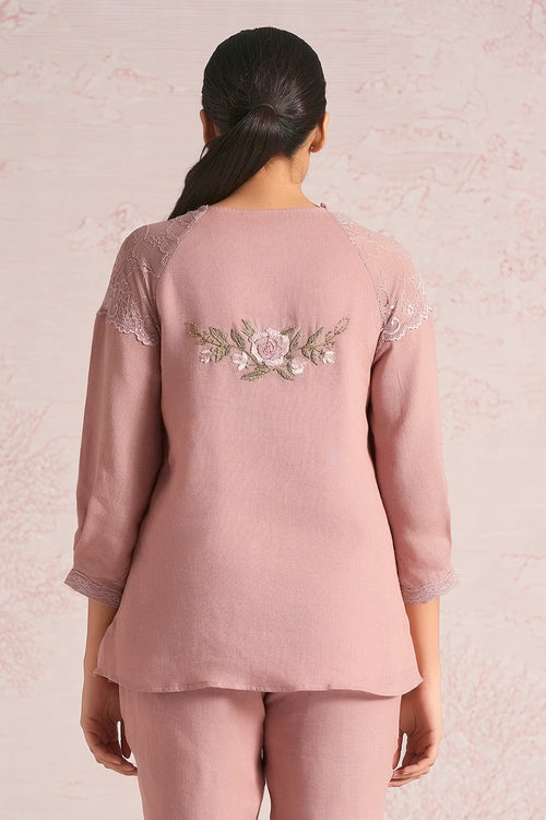 Whimsical Garden Rose Bud Kismat Top