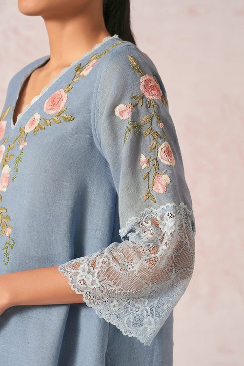 Whimsical Garden Inkblot Fly Free Tunic Set