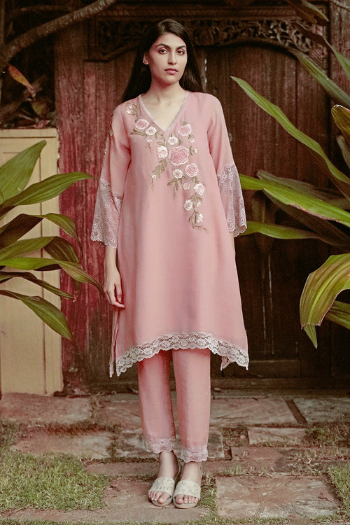 Whimsical Garden Rose Bud Fly Free Tunic Set