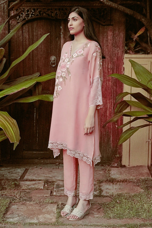 Whimsical Garden Rose Bud Fly Free Tunic Set