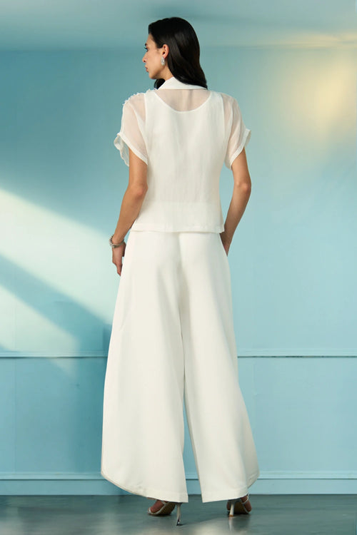 White Camelia Co-ord Set