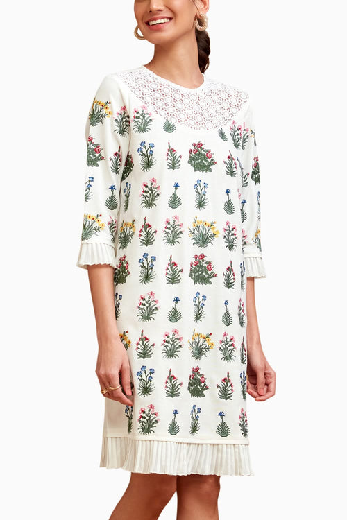 White Full Bloom Dolce Dress