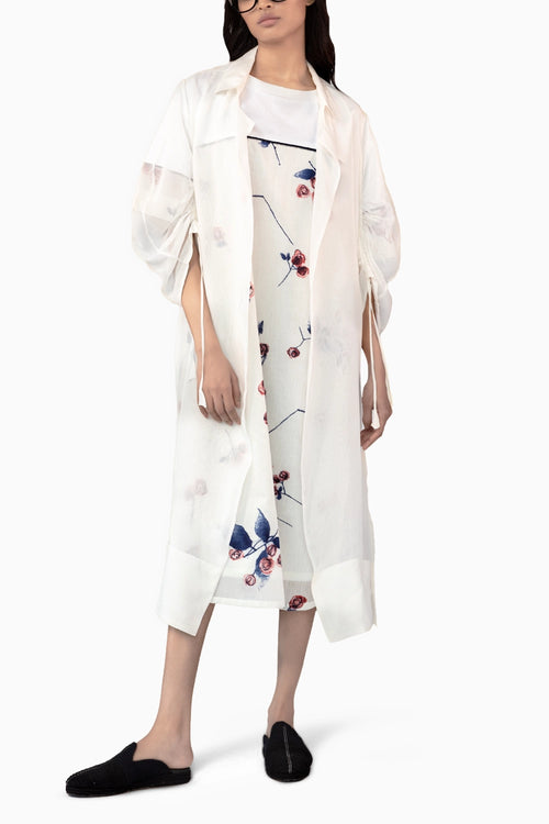 Organza Overlay Boxy Dress Set