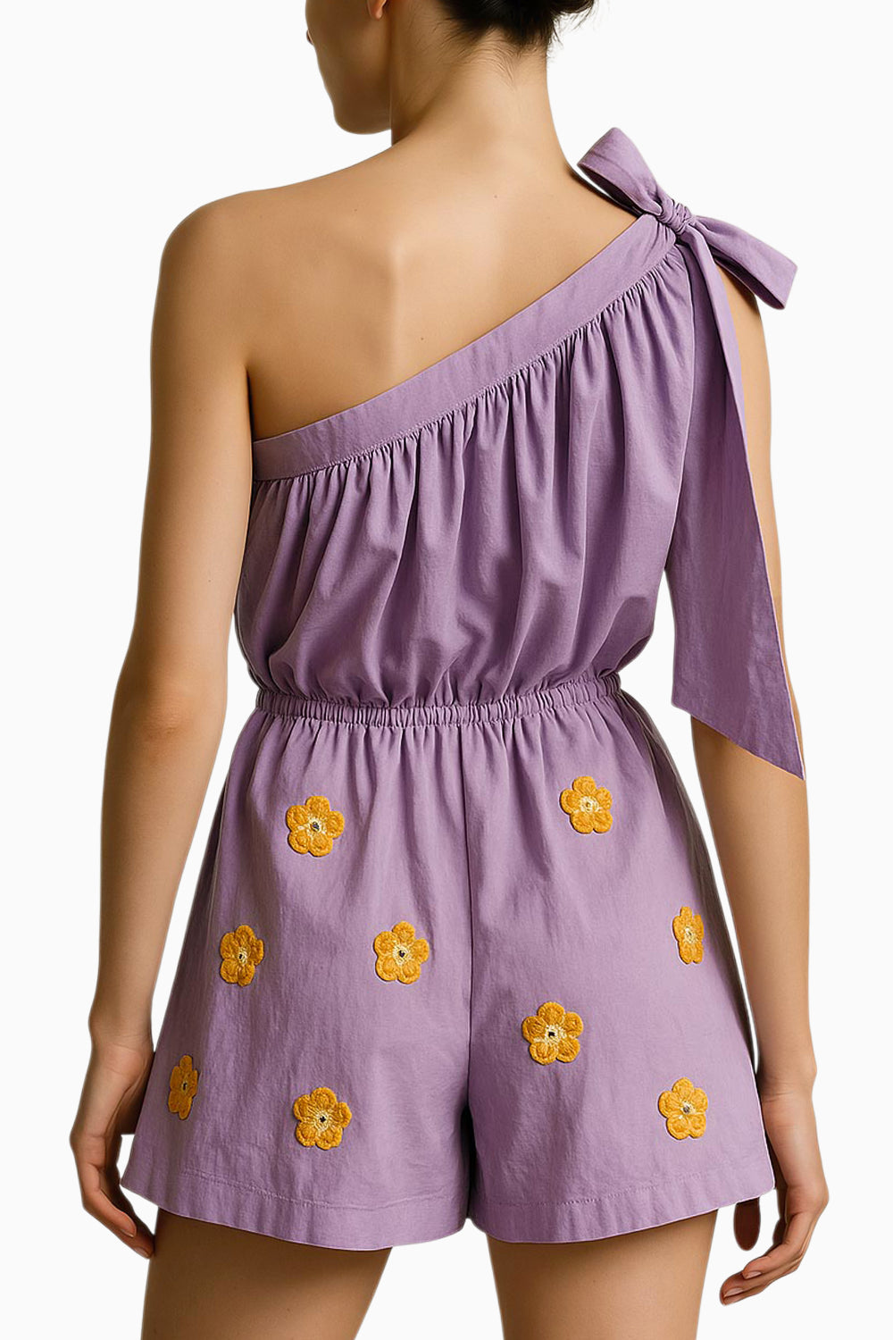 Lilac Poplin Romper