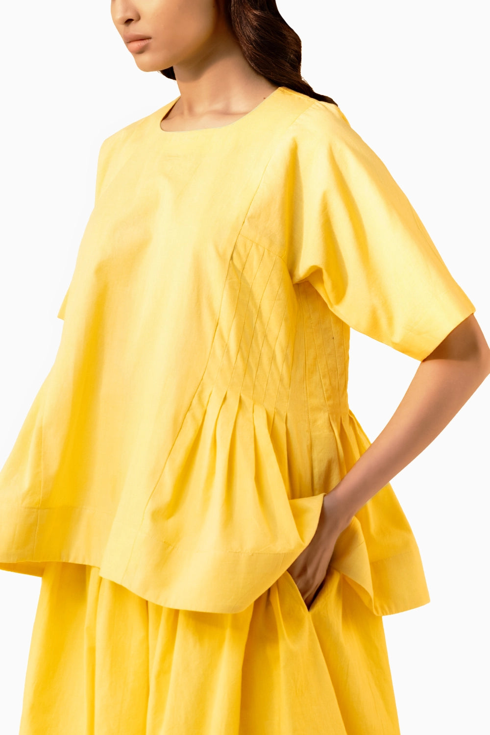 Yellow Peplum Top