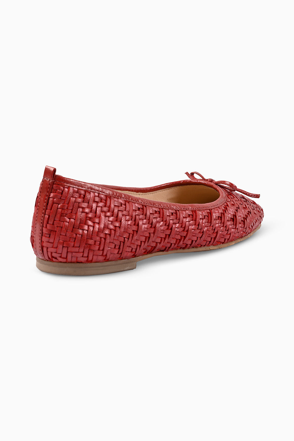 Yulia Red Woven Ballerinas