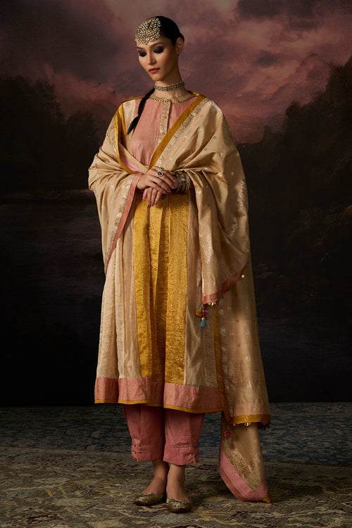 Gul Zari Gold Kurta Set