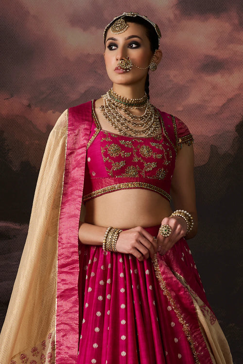 Zara Rani Pink Lehenga Set