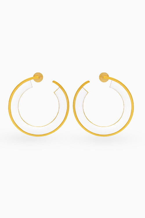 White Arianna Hoops