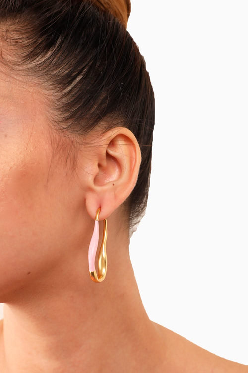 Pink Mia Hoops