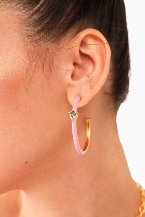 Pink Elisa Hoops